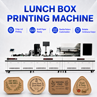 Máquina Automática para Imprimir Cajas de Almuerzo, Impresora de Inyección de Tinta de Alta Resolución para la Producción de Cajas de Comida Desechables en la Industria Manufacturera