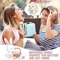 Crochet fait main lapin en peluche doux animal en peluche cadeau pour enfants filles Pâques Graduation anniversaire
