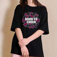 Appliques thermocollantes personnalisées en strass de cristal, motif « Born to Cheer », transferts à chaud