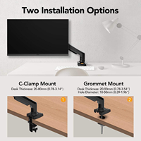 Support de bras de moniteur de ressort à gaz réglable direct d'usine support de moniteur de bureau facile pour moniteurs LCD 17-32 pouces nouveau produit