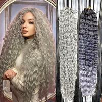 Extensions de tresses au crochet en fibre haute température, longues, à ondulations profondes, double trame, 30 pouces de longueur étirée, vente en gros