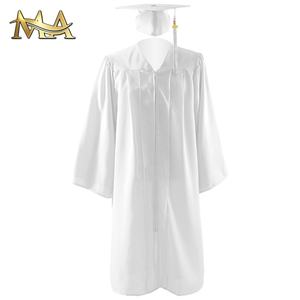 Toga de Graduación Unisex para Adultos, Túnica Mate o de Coro para Iglesia, Túnica de Juez, Disfraz Blanco Puro - Product Image 1
