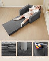 Canapé pliable Jouha sans structure en velours côtelé, convertible, 55 cm, mousse haute densité, chaise longue confortable pour salon, canapé pour enfants
