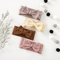 Headband Bayi Organik Katun Elastis Warna Solid Super Lembut NB-12M