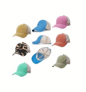 Gorras Deportivas de Malla Lavadas para Hombre y Mujer, con Etiqueta Bordada, Estilo Trucker, para Verano - Product Image 2