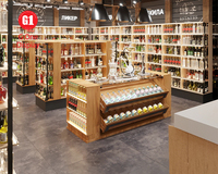 Fournisseur OEM, présentoirs à vin élégants pour magasins de spiritueux, vente au détail et en gros, présentoirs à bouteilles de vin de haute qualité