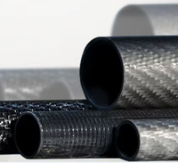 Tubes en fibre de carbone enroulés de filament, fabriqués en Chine, 8 pouces, tubes d'airframe en fibre de carbone enroulés de filament