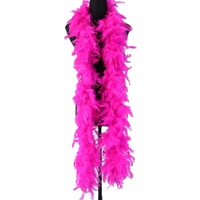 Boas en plumes d'autruche rose et rose rouge teints pour les décorations de festivals de bricolage accessoires vestimentaires et embellissements