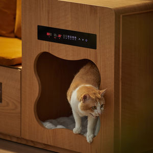 Çok katmanlı özelleştirilebilir Modern kedi evi kürklü arkadaşlar için sürdürülebilir ahşap moda Pet mobilya çevre dostu kafesleri yapılmış - Product Image 4