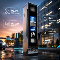 Máquina de Control de Acceso Vehicular para Estacionamiento con ALPR, Pantalla LED de 304x304mm, Luz Estroboscópica Automática, Detección de Video por Bucle Terrestre