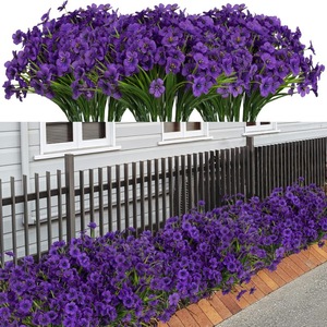 ColoPlay Lot de 24 fleurs artificielles résistantes aux UV de 2,5 cm, style ferme, pour usage extérieur/intérieur, boîte de porche, fenêtre, décoration de maison et de mariage - Product Image 6