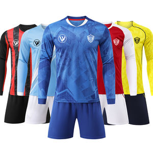 Camiseta de Fútbol Personalizada con Impresión por Sublimación Digital, 100% Poliéster, Manga Larga, Conjunto de Camiseta de Fútbol, Servicio OEM - Product Image 1