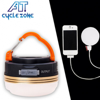 RTS Outdoor Camping Light USB Rechargeable Vélo Vélo LED Lampe Lumineuse Avec Aimant Portable Power Bank Lanterne avec Aimant