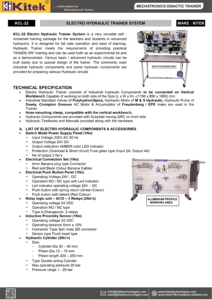 Entrenador Electrohidráulico de Metal KCL-22B con Tecnología KITEK - Product Image 2