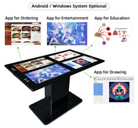 Table de café intelligente avec système Android Windows 43-65 pouces, table de jeu tactile interactive pour restaurant
