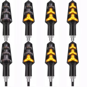 ไฟเลี้ยวรถจักรยานยนต์แบบไหลต่อเนื่อง พร้อมหลอดไฟ 12V และ 12 หลอด เหมาะสำหรับจักรยานยนต์ รถเอทีวี และรถครุยเซอร์ - Product Image 4