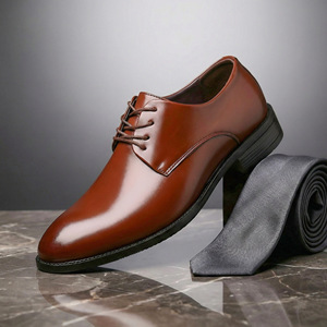 Zapatos de Vestir Formales de Cuero Transpirables para Hombre 2026, con Punta en Pico y Cordones, para Bodas, Venta al Por Mayor y Personalización Disponible - Product Image 4