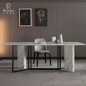 Luxury Modern Long Dining Room Table Size 8 Person Large Square Dining Table
