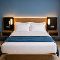 Hotel-Schlafzimmer-Möbelset für Afrika Bett Nachttisch Kleiderschrank Schreibtisch TV-Schrank 3-5 Sterne Hotelprojekt OEM ODM MOQ 2 Sets