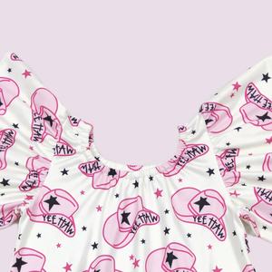 Barboteuse Rose à Manches Courtes pour Filles, Style Cowgirl Western, Vêtements pour Bébés Filles, Boutique, Vente en Gros, Haute Qualité, Nouvelle Arrivée, Prêt à Expédier - Product Image 3