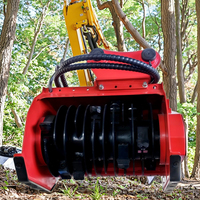 Mulcher Forestale WIGON per Skid Steer Loader, Attrezzatura per Triturazione di Alberi, Arbusti e Giardino, Trinciatrice a Tamburo