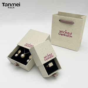 Caja de Embalaje de Joyería con Logotipo Personalizado, Caja de Regalo Pequeña de Cartón con Cajón para Anillo, Collar, Pendientes, Pulsera, Colgante - Product Image 2