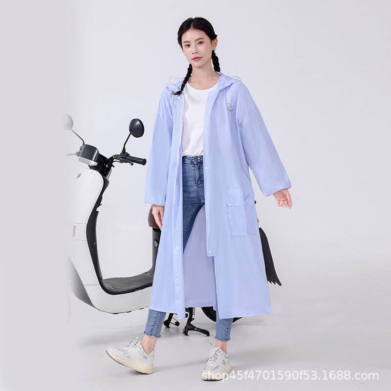 Poche longue zippée bleu clair