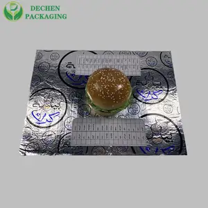 Burger Foil Wrapping Paper Custom Printed Logo Burger Foil Burger Foil Wrapping Paper Custom Printed Logo Burger Foil