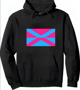 Felpa con Cappuccio in Seta con Logo LGBT Pride Personalizzato Arcobaleno, Design Bigender (Più <span class=keywords><strong>Maschile</strong></span>) - Product Image 4