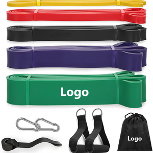 208cm Full-Body Workout Resistance Band 5 Levels of <strong>Powerband</strong> Strength Training for Pilates Fitness Latex Loop Flat Rubber Bands - Product Image 3