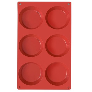 Moules à muffins en silicone Moules à oeufs pour la cuisson Moule rond en silicone pour muffins Œufs Tartes Pain de maïs 6 cavités Moule à tarte Whoopie - Product Image 3