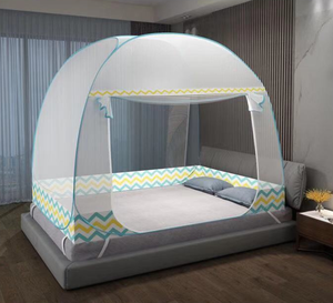 Mosquitero Plegable Tipo Yurta, Diseño Circular Moderno para el Hogar y Viajes, 100% Poliéster, Mosquitero de Verano para Cama Individual - Product Image 2