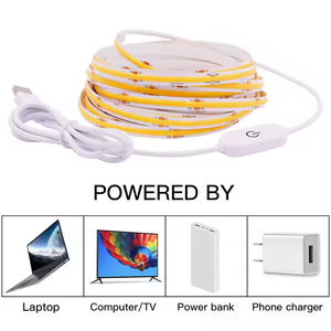 Hot bán DC5V linh hoạt <span class=keywords><strong>LED</strong></span> Strip ánh sáng cảm ứng Dimmer chuyển đổi cáp USB tự dính COB <span class=keywords><strong>LED</strong></span> ánh sáng cho TV PC trang trí - Product Image 4