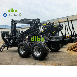 DIBO 7,8m Holz-Forstkran-Anhänger CE-Zertifiziert Hydraulisch Benzinbetrieben 3-Punkt-Aufhängung Holzgreifer Traktor ATV Motor - Product Image 1