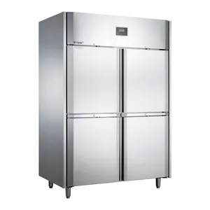 GN กระทะการออกแบบสไตล์ยุโรปสี่ประตูตู้เย็นตู้เย็นเชิงพาณิชย์
