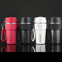 Nouveaux Modèles 2025 Mugs à Café Portables avec Pailles Les Plus Vendus, Lavables au Lave-Vaisselle, Mugs Isothermes Créatifs pour Fêtes et Boissons