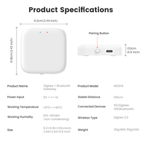 Gateway Multimodo Tuya ZigBee 3.0, Puente Inalámbrico Bluetooth Mesh, Control por Aplicación para Hogar Inteligente, Compatible con Smart Life, Alexa y Google Home