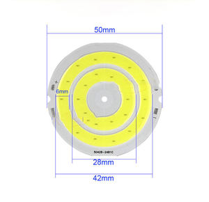 Chip LED COB de 3.7V 2W, Redondo, 50mm de Diámetro, Alto Brillo, Alta Potencia, Lámpara de Trabajo, Múltiples Colores de Luz - Product Image 4