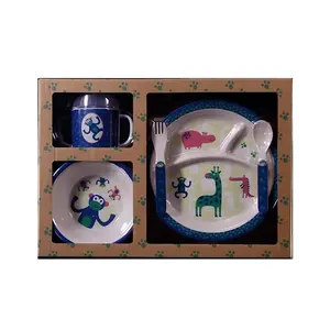 Environmental protection children gift melamine baby kids dinnerware set