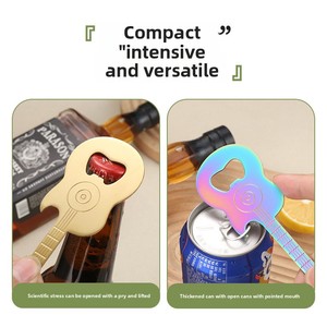 Sáng Tạo Hiện Đại Dày Thép Không Gỉ & Cao Su Mở Chai Từ Guitar Thiết Kế Cho Rượu Bia Soda & Tủ Lạnh Nam Châm - Product Image 6