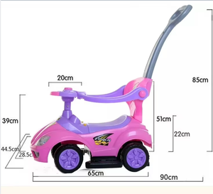 Voiture à pédales en gros pour enfants, tricycle à glissière en plastique à 4 roues pas cher avec poignée de poussée, musique et <span class=keywords><strong>parapluie</strong></span>, cadeau - Product Image 6