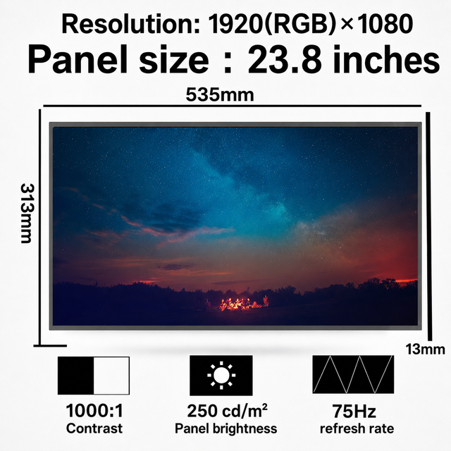 Supplier 23.8 Inch LVDS AIO LCD Replacement MV238FHM-N60 LM238WF2-SSM1 M238HVN02.1 MV238FHM-N20