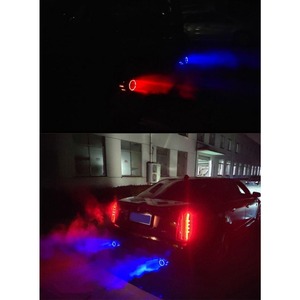 For <b>Universal</b> Car Cool Glowing Light Tail Throat Body Kit Rear Tail Throat Liner Modification <b>Part</b> - Product Image 1