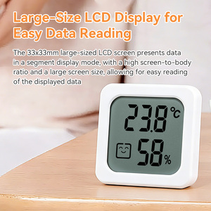 Mini thermomètre et hygromètre numérique portables pour l'intérieur, testeur de température et d'humidité pour usage domestique - Product Image 3