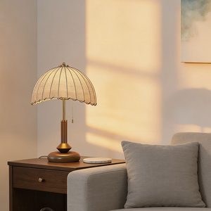 Lámpara de Mesa Concisa E27 con Interruptor, Iluminación Ambiental, Lámpara de Noche para Dormitorio, Estilo Retro, Luz Decorativa de Lectura - Product Image 4