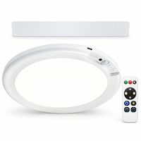 Plafonnier sans fil rechargeable avec détecteur de mouvement, batterie 8000 mAh, fixation magnétique, télécommande pour placard et couloir