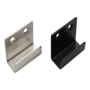 Stainless Steel Tile Mounting Brackets Black Brushed Finish Wall <b>Display</b> <b>Hooks</b> For Exhibition Hall - Product Image 1