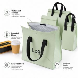 Bolsa Térmica Reutilizable con Logotipo Personalizado, Bolsa de Almuerzo Aislada, Impermeable, para Entrega de Alimentos, Picnic, Comida para Llevar - Product Image 6