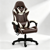 Chaise de jeu ergonomique pour l'e-sport avec repose-pieds inclinable et support lombaire réglable, livraison rapide