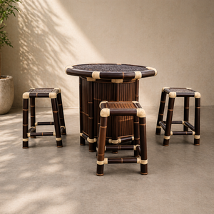 Meubles d'extérieur de haute qualité, faits à la main, traditionnels, en bambou, pour bar Tiki et pergola, design Sulawesi - Product Image 2